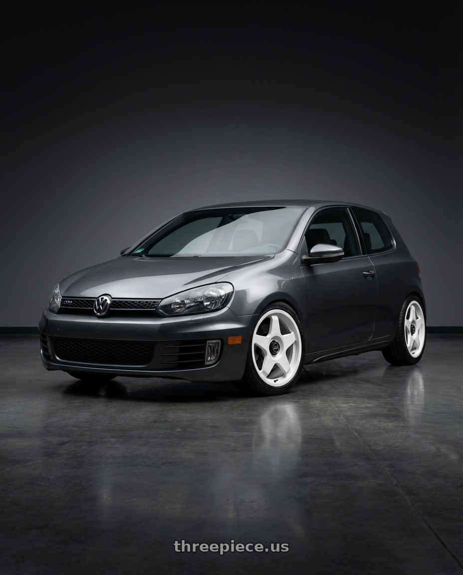 2013 Volkswagen GTI MK6 with fifteen52 CHICANE 5x112 / 5x120 18x8.5 +35 RALLY WHITE (GLOSS WHITE) wheels