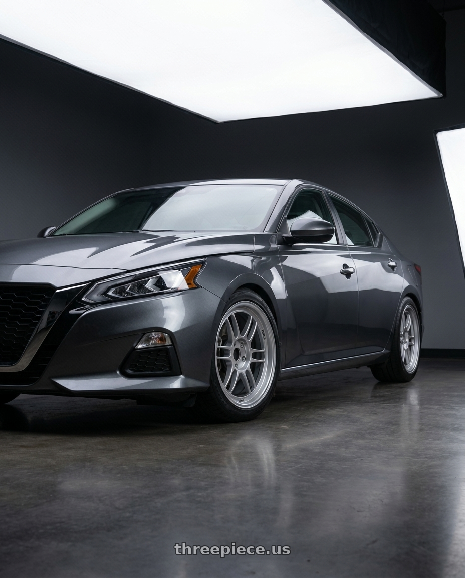 2021 Nissan Altima SV with Enkei RPF1 5x114.3 18x9+35 Silver wheels