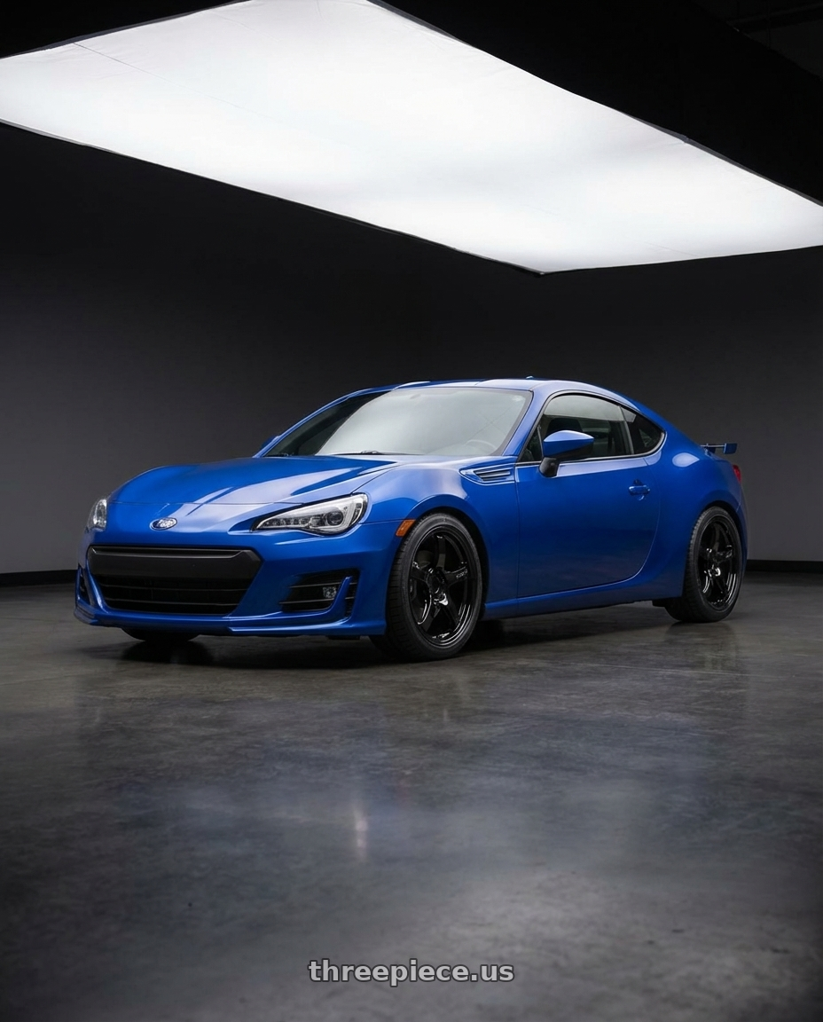 2017 Subaru BRZ with Gram Lights 57CR 5x100 17x9+38 Glossy Black wheels