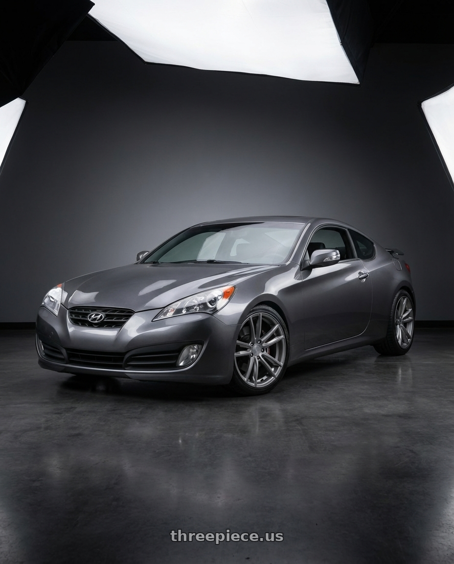 2014 Hyundai Genesis Coupe with Avant Garde Wheels M510 5X114.3 19x9.5 +40 Dolphin Grey wheels
