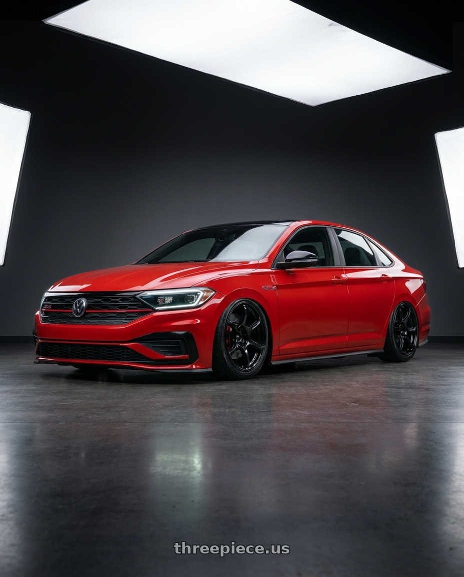 2023 Volkswagen Jetta GLI MK7 with Advan RGIII 5x112 18x8+50 Gloss Black wheels
