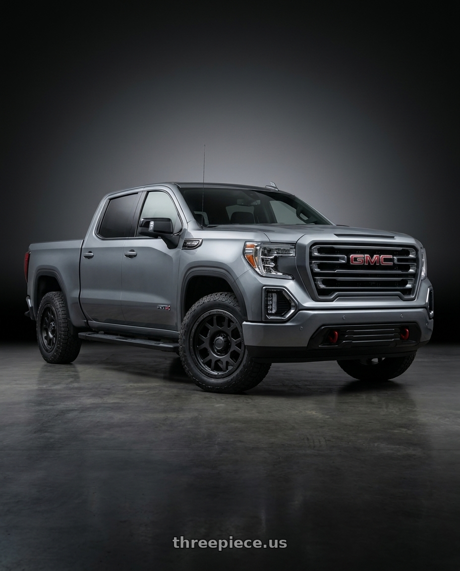2021 GMC Sierra 1500 AT4 with Ultra 113SB 6x139.7 20x10 -19 SATIN BLACK wheels