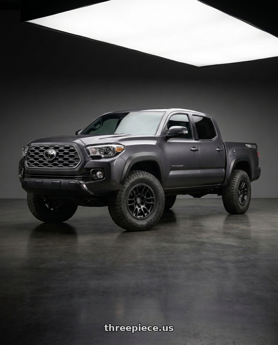 2023 toyota tacoma with Icon Alloys VECTOR 6 6x139.7 17X8.5+25 Satin Black wheels