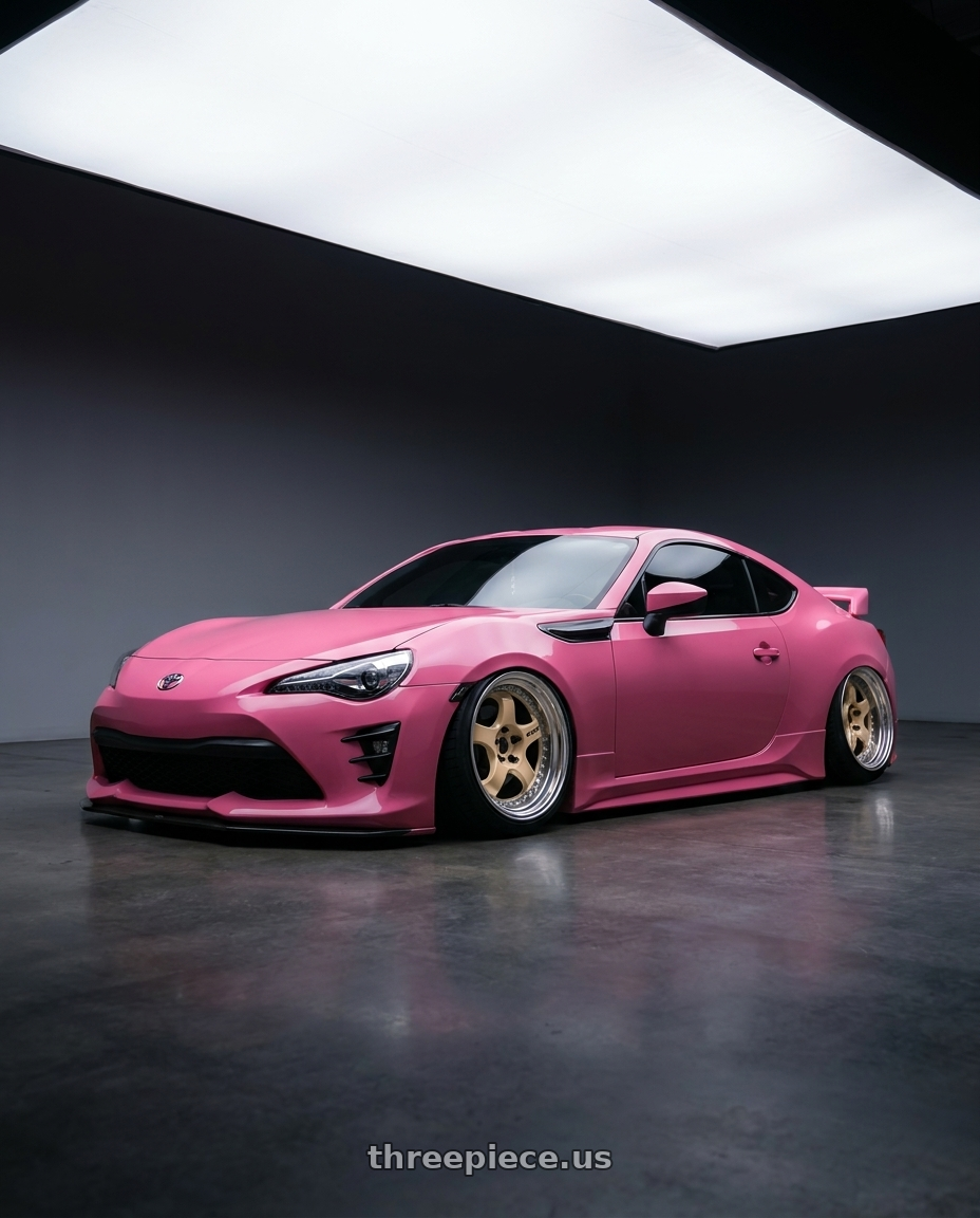2018 Toyota 86  with Work Meister S1 3P 5x100 18x9.5+35 L Disk Bright Buff Finish wheels