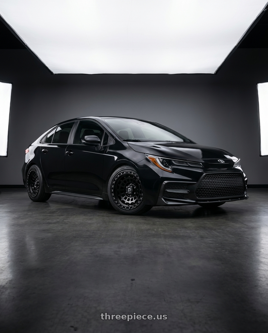 2021 Toyota Corolla se  with Fuel 1PC D101 ZEPHYR BEADLOCK 6X139.7 17X9 -15 MATTE BLACK wheels