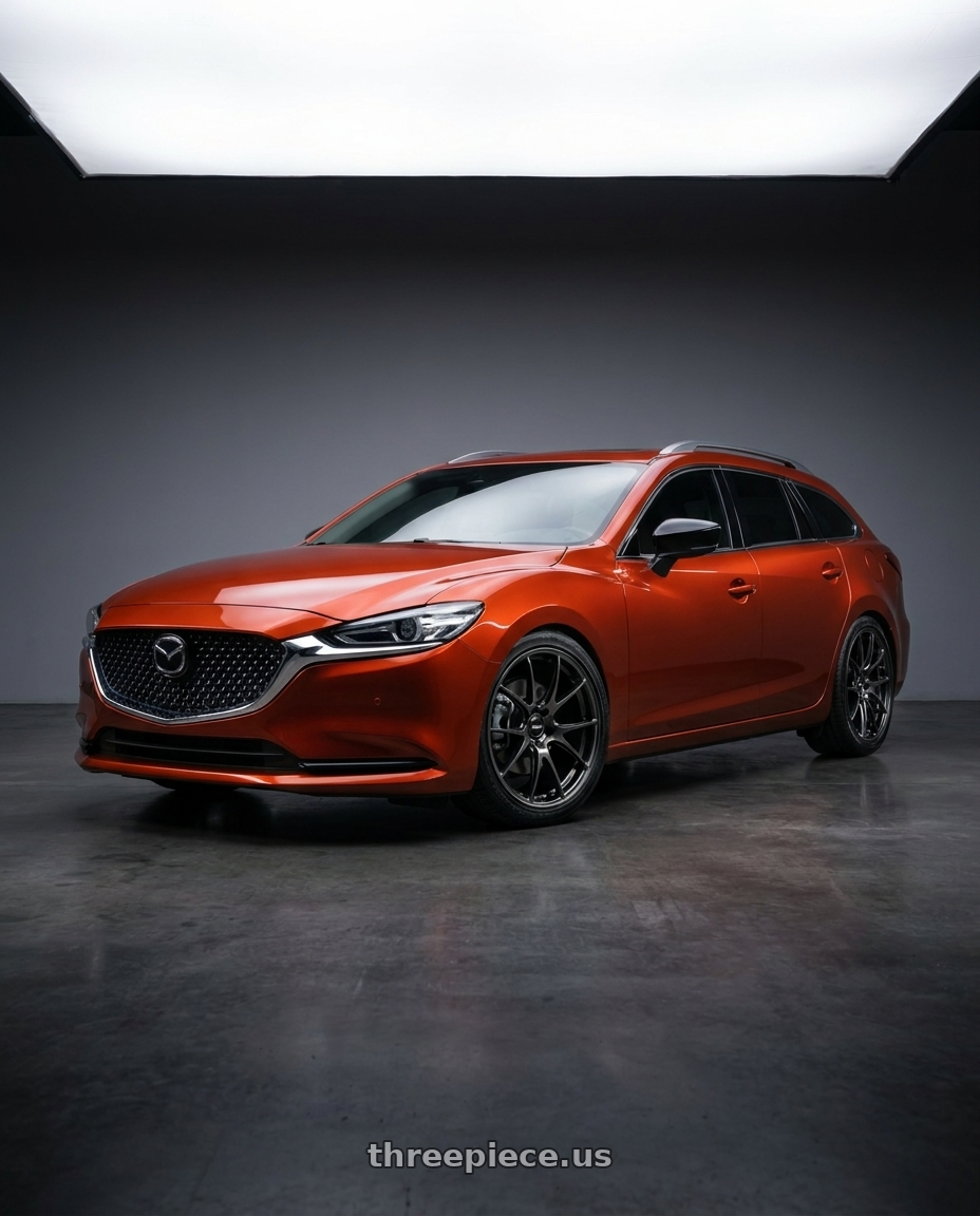 2019 MAZDA MAZDA6 WAGON  with Volk Racing G27 PM 5x120 19x9.5 +36 PRESSED BLACK CLEAR wheels
