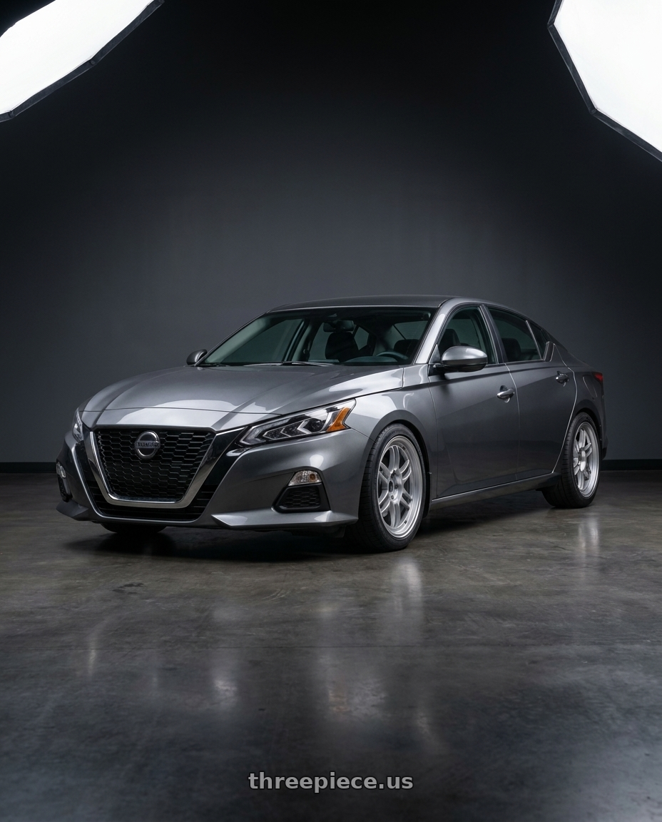 2021 Nissan Altima SV with Enkei RPF1 5x114.3 18x8+35 Silver wheels