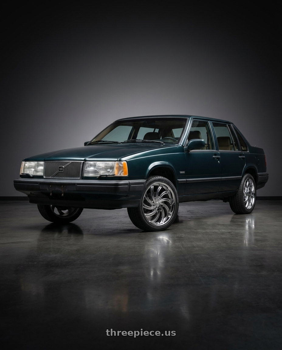 1991 volvo 940 se with ECLIPSE 104 5X108/5X114.3 22x9 +40 CHROME wheels