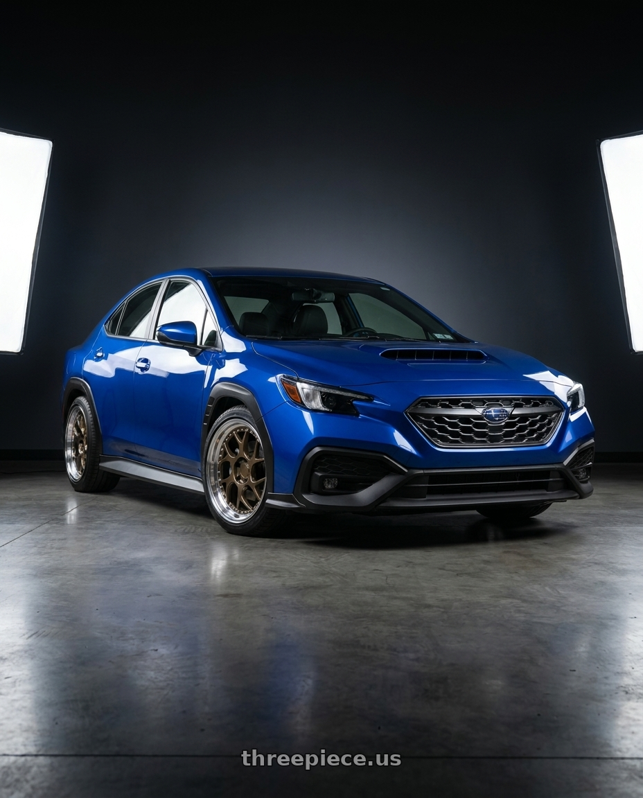 2023 Subaru WRX with Aodhan DS01 5x114.3 18x8.5+35 Bronze w/Machined Lip wheels