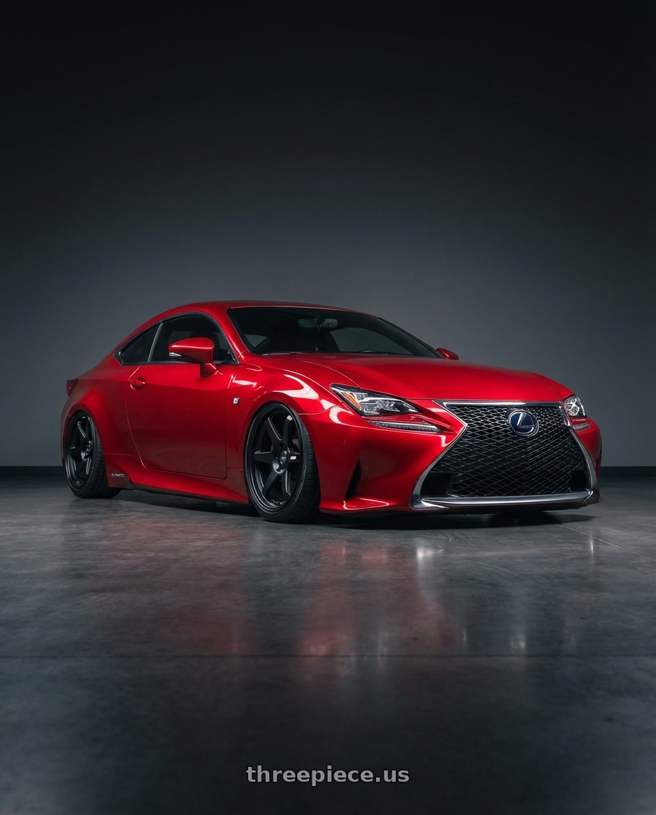 2018 Lexus RC F with ESR Wheels APEX SERIES AP6 5x114.3 19x9.5 +22 Matte Black wheels