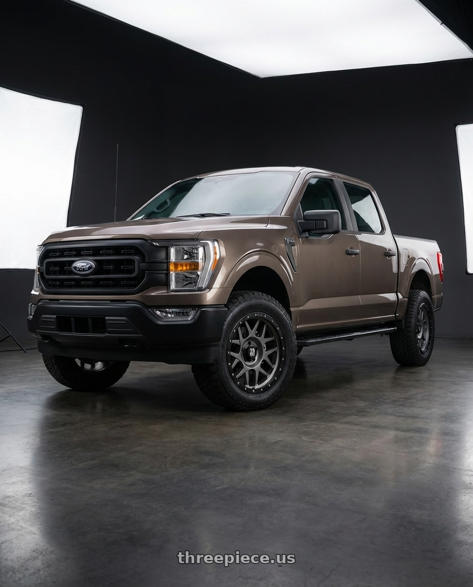 2019 Ford F-150 with XD XD127 BULLY 6X135 20X9 +0 MATTE GRAY BLACK RING wheels