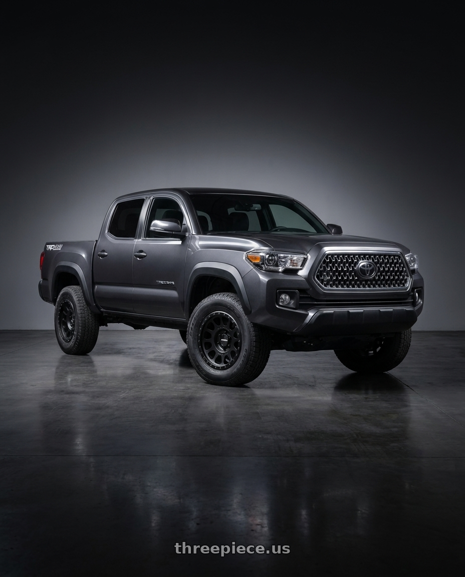 2020 toyota tacoma with Method MR305 NV 17x8.5 0mm Offset 5x150 116.5mm CB Matte-Gloss Black Wheel - MR305785581000 wheels