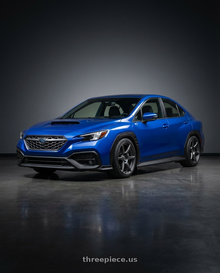 2024 Subaru WRX with Kansei K11G Tandem 5x114.3 18x8.5 35 Gunmetal wheels