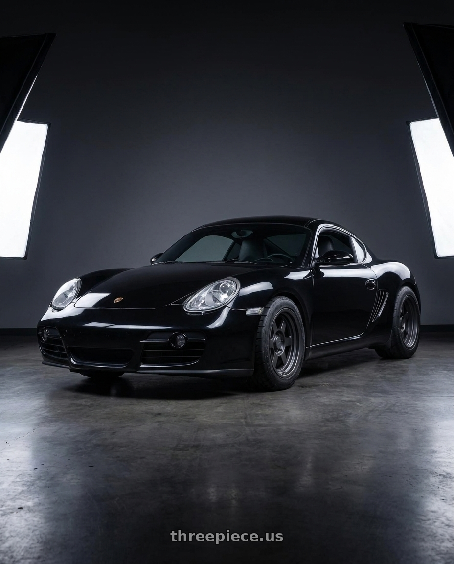2011 Porche Cayman S with 9six9 SIX-1 Deep 5x127 17X8.5 -10 Carbon Gray wheels