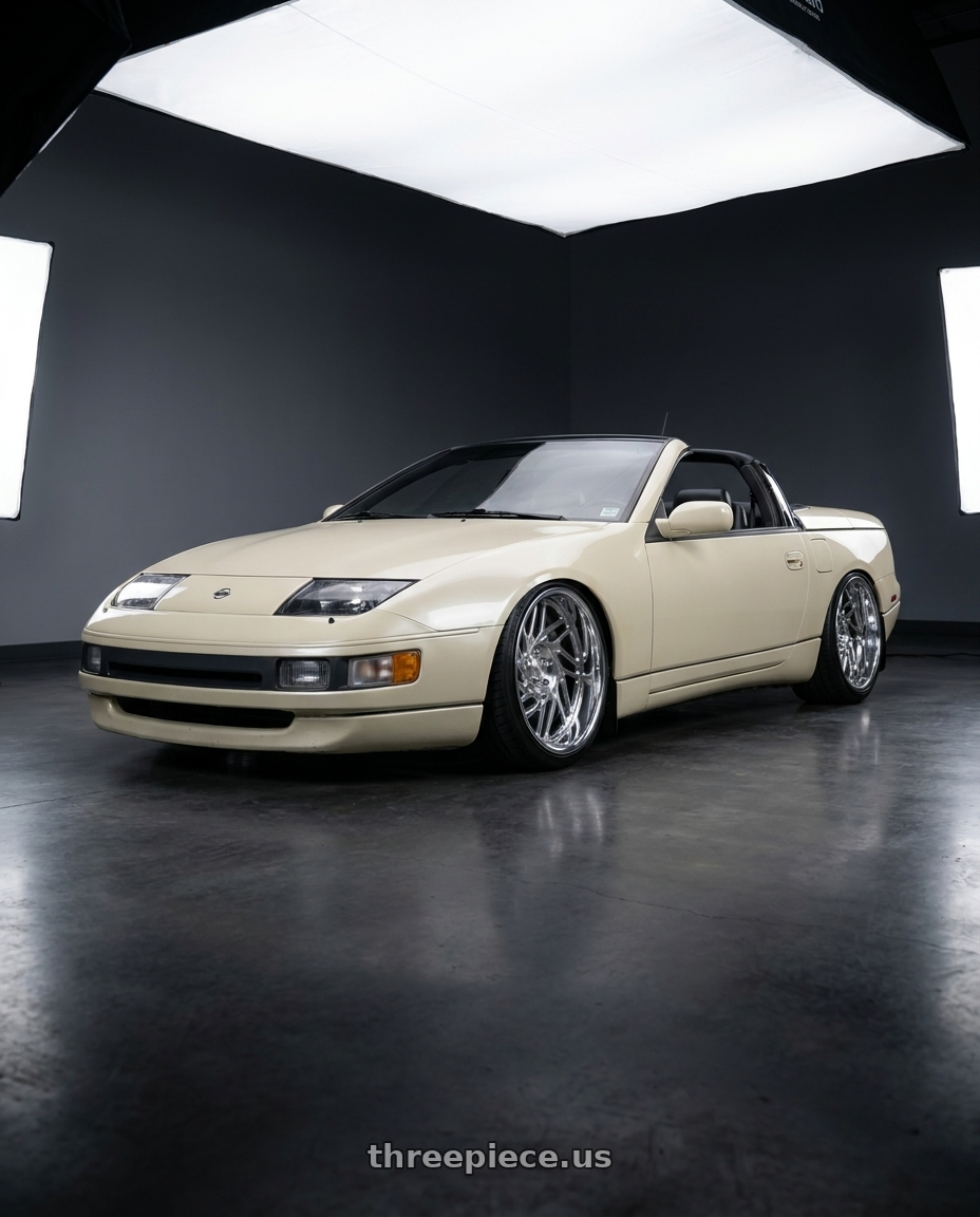 1994 Nissan 300zx convertible with Carolina Forged Asheville 5x135 22x14 -74 High Polish wheels