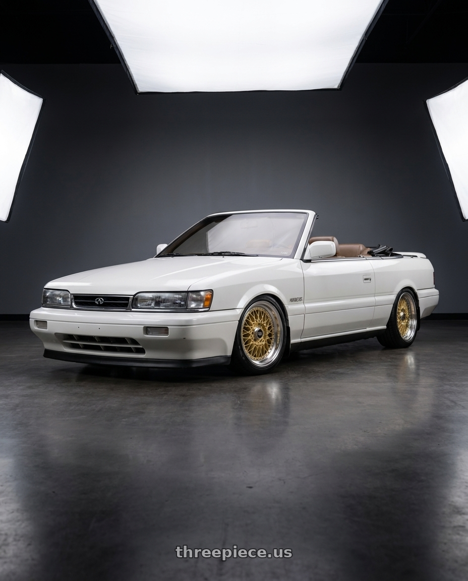 1991 Infiniti m30 vert with G - LINE ALLOYS G8008 4x114.3 16x7+30 GOLD / MACHINED wheels