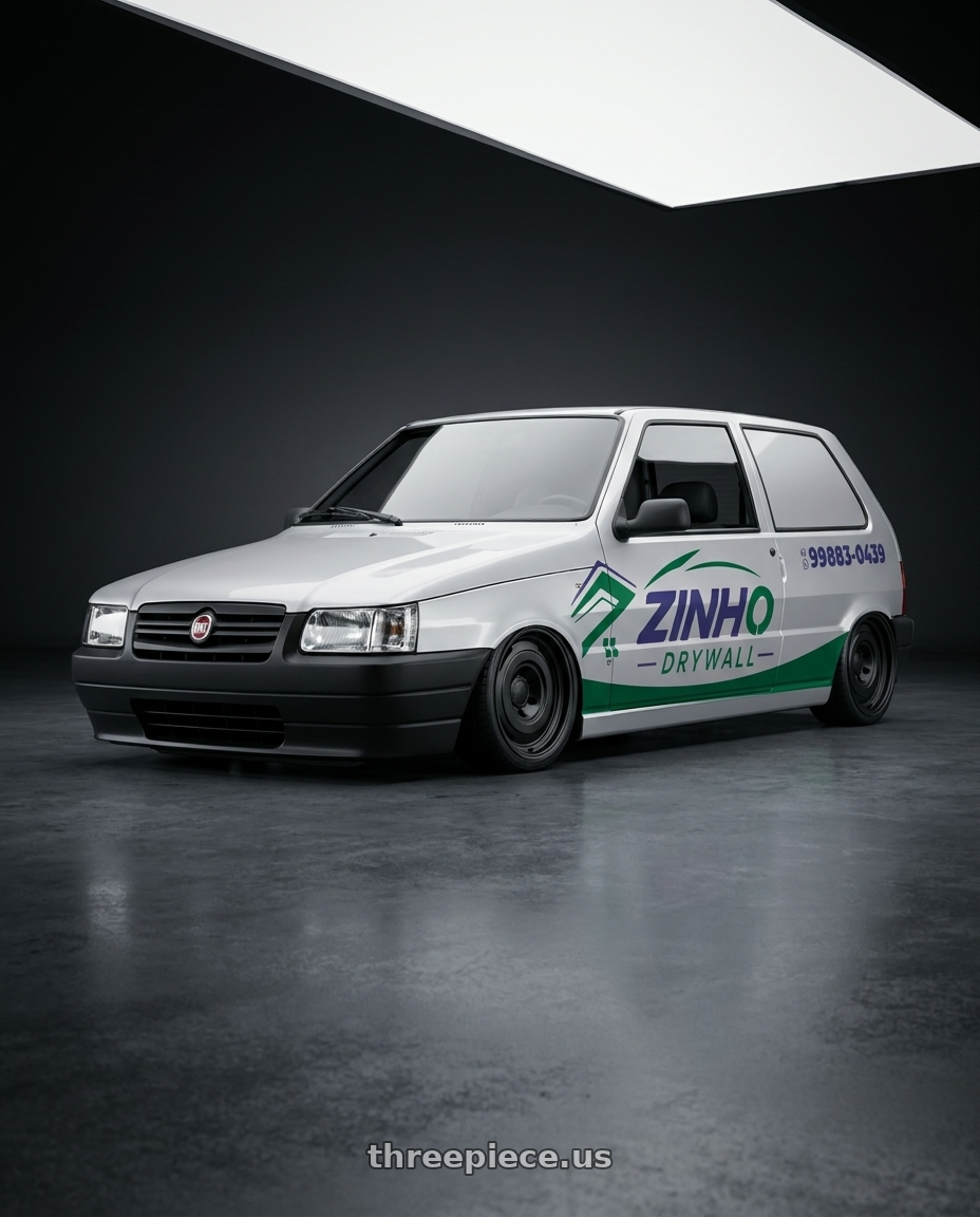 2004 FIAT UNO PRATA ADESIVADO with fifteen52 ANALOG HD 5x120 17x8.0 +25 ASPHALT BLACK (SATIN BLACK) wheels