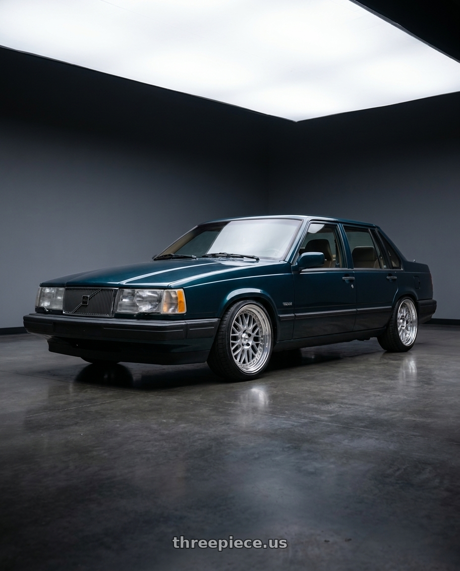 1991 volvo 940 se with Work Meister M1 3p 5x108 16x6.5+24 O Disk Silver wheels