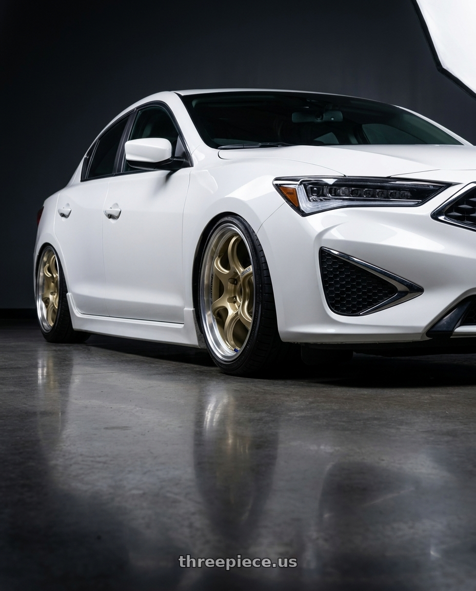 2022 Acura ilx with Advan Racing RG-D2 5x114.3 17x7.5 +48 MACHINING & CHAMPAGNE GOLD wheels