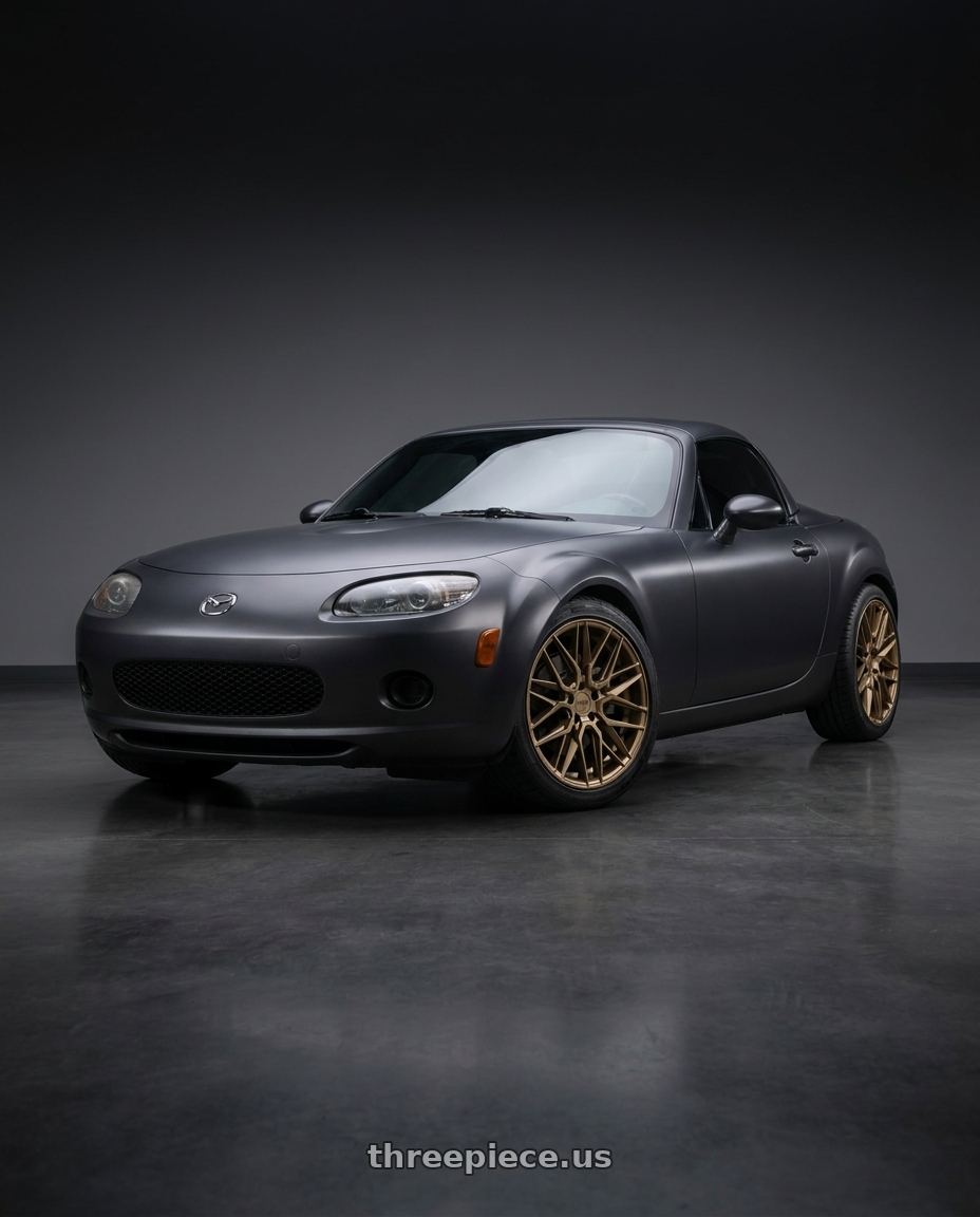 2007 Mazda Miata MX-5 with Niche 1PC M191 GAMMA 5X114.3 18X8 +40 MATTE BRONZE wheels
