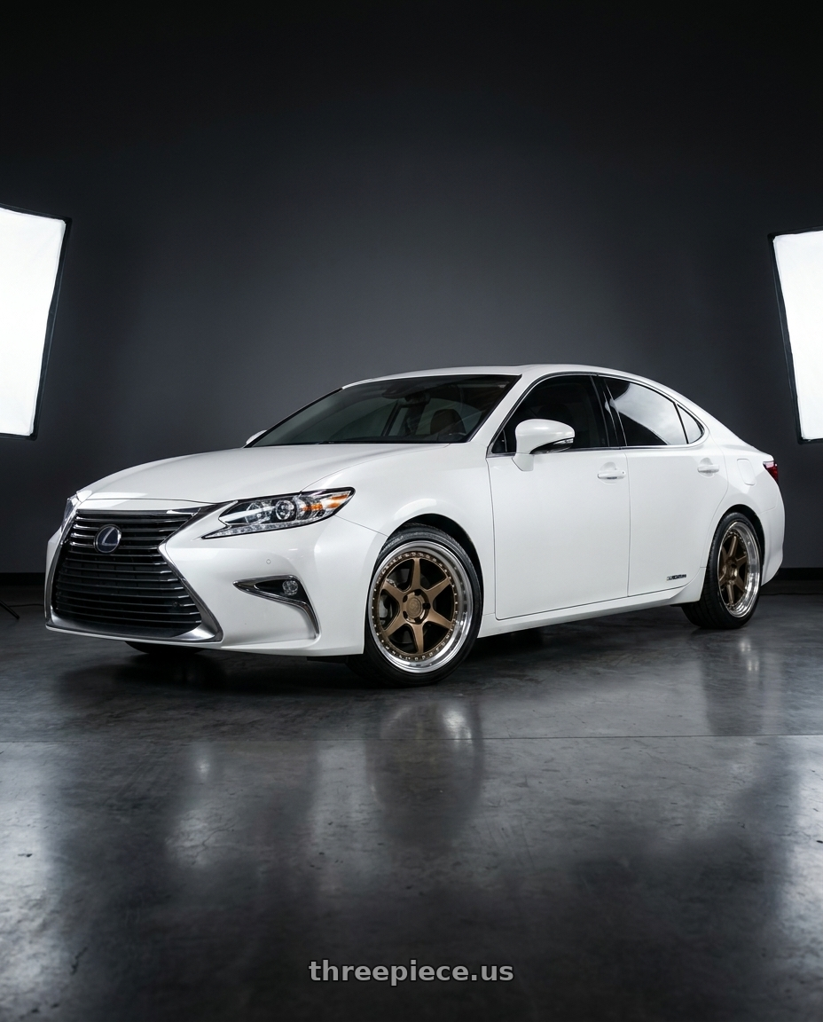 2016 Lexus ES 300h with Aodhan DS09 5x114.3 18x8.5+35 Bronze w/Machined Lip wheels