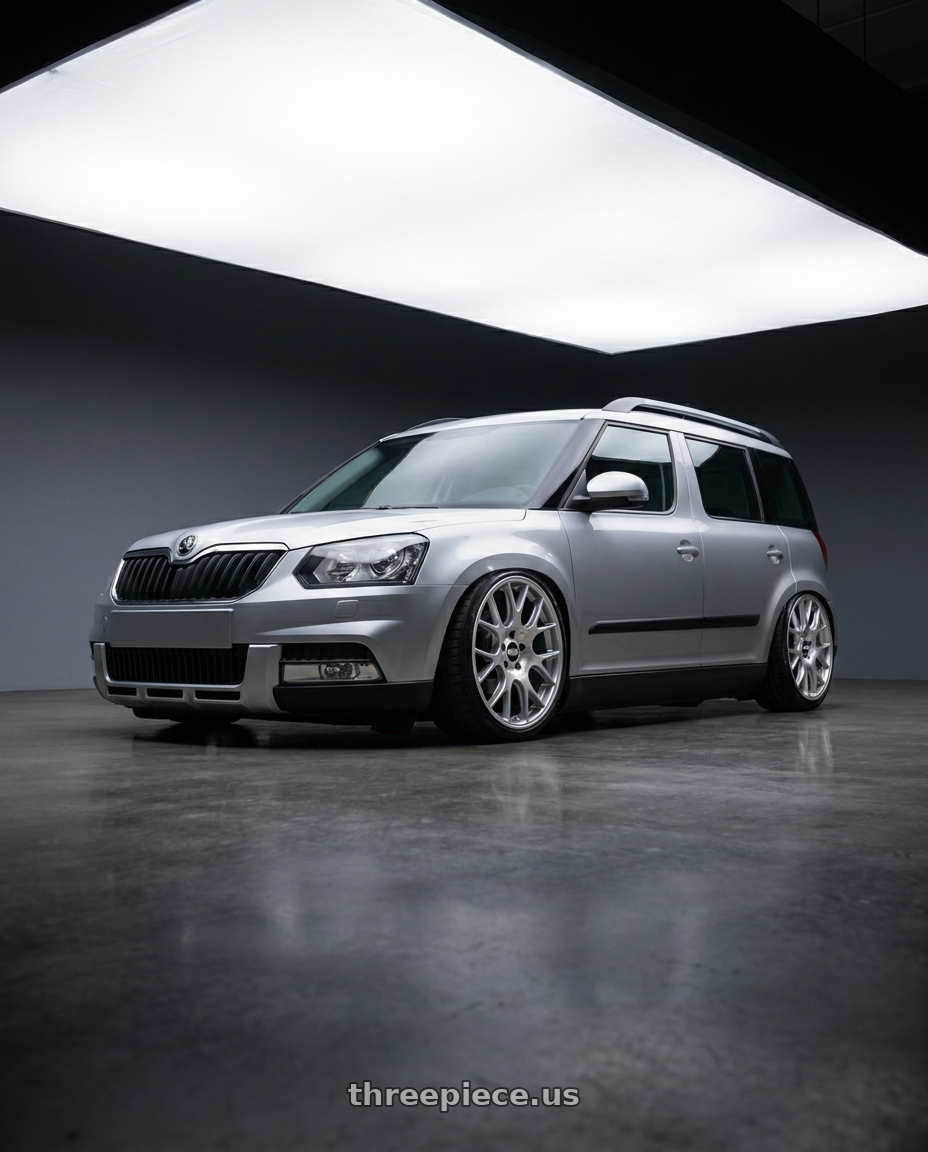 2015 Skoda yeti with BBS CH-R 5x112 19x8.5 +40 Brilliant Silver Polished Rim Protector wheels