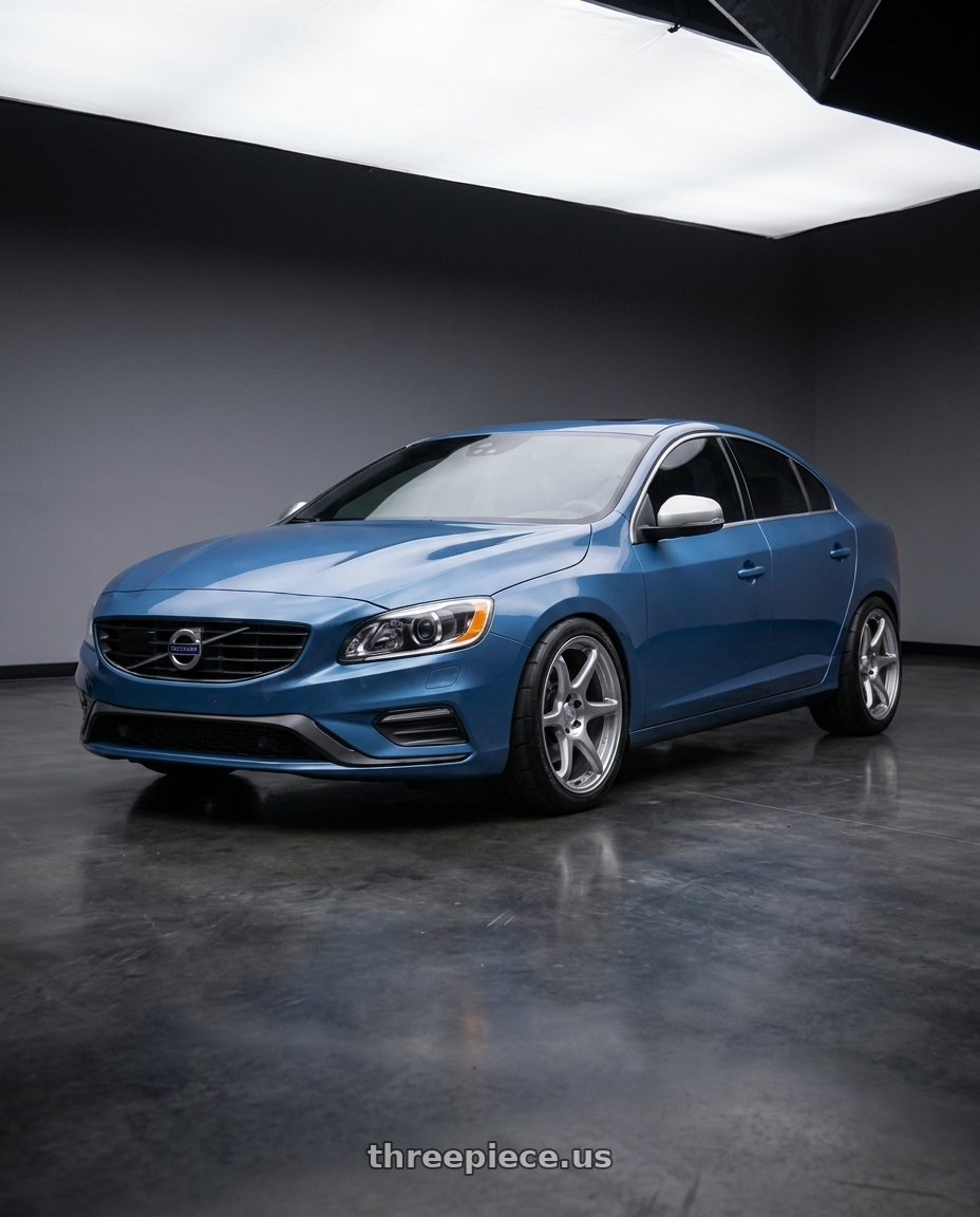 2015 volvo s60 with Kansei K11S Tandem 5X100 18x9 12 Hyper Silver wheels