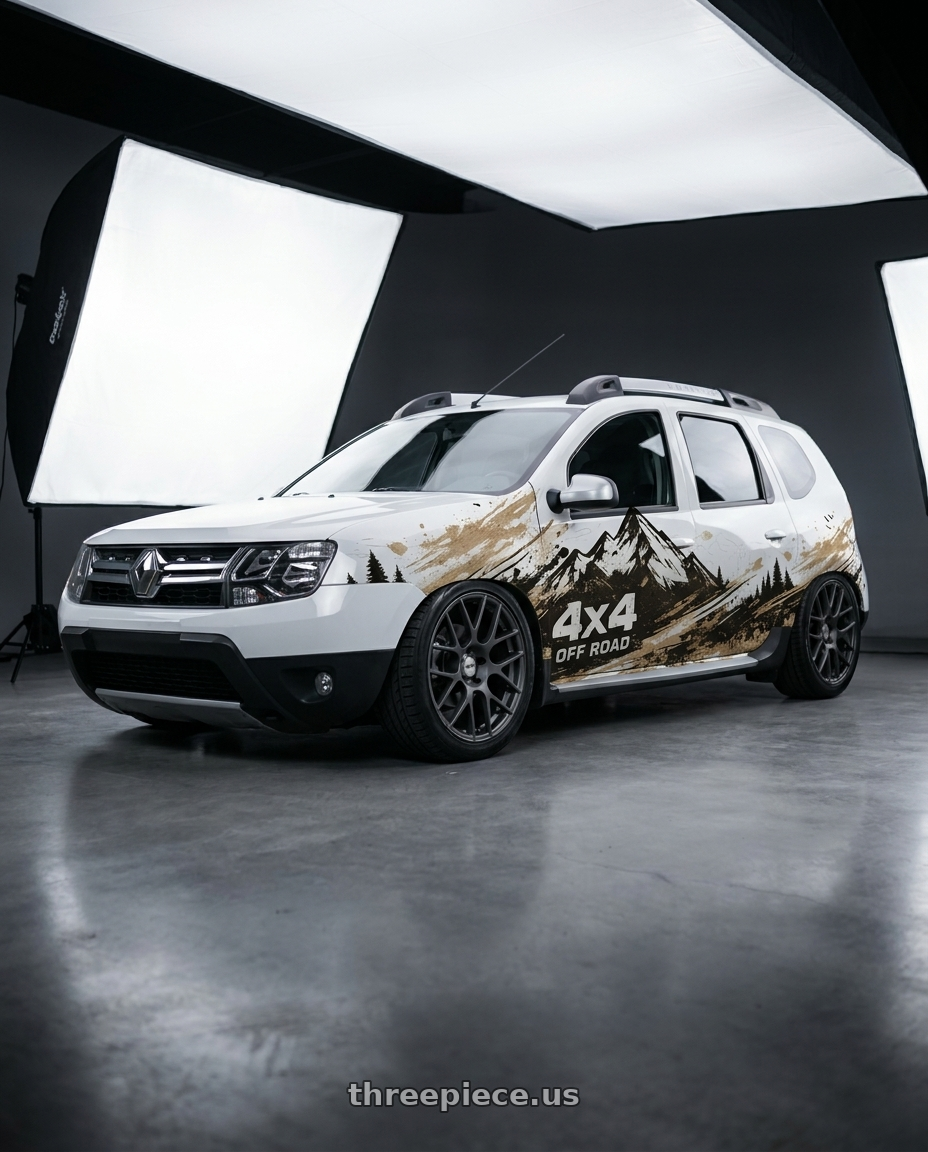 2015 renault duster branca adesivada with TSW NURBURGRING 5X114.3 17X7.5 +45 MATTE GUNMETAL wheels