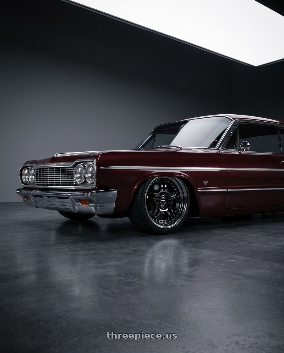 1964 CHEVROLET IMPALA with Work Emitz Black Polish 5x100 19x9.0 +0 wheels