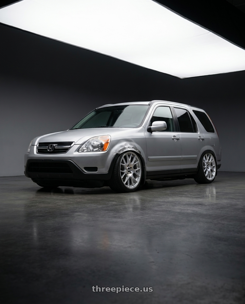 2004 Crv 2 with BBS CH-R 5x114.3 19x8 +38 Brilliant Silver Polished Rim Protector wheels
