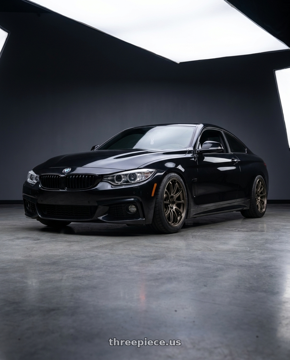 2014 BMW F32 435i with Advan Racing RS-DF Progressive 5x114.3 19x9+43 Dark Bronze Metallic wheels