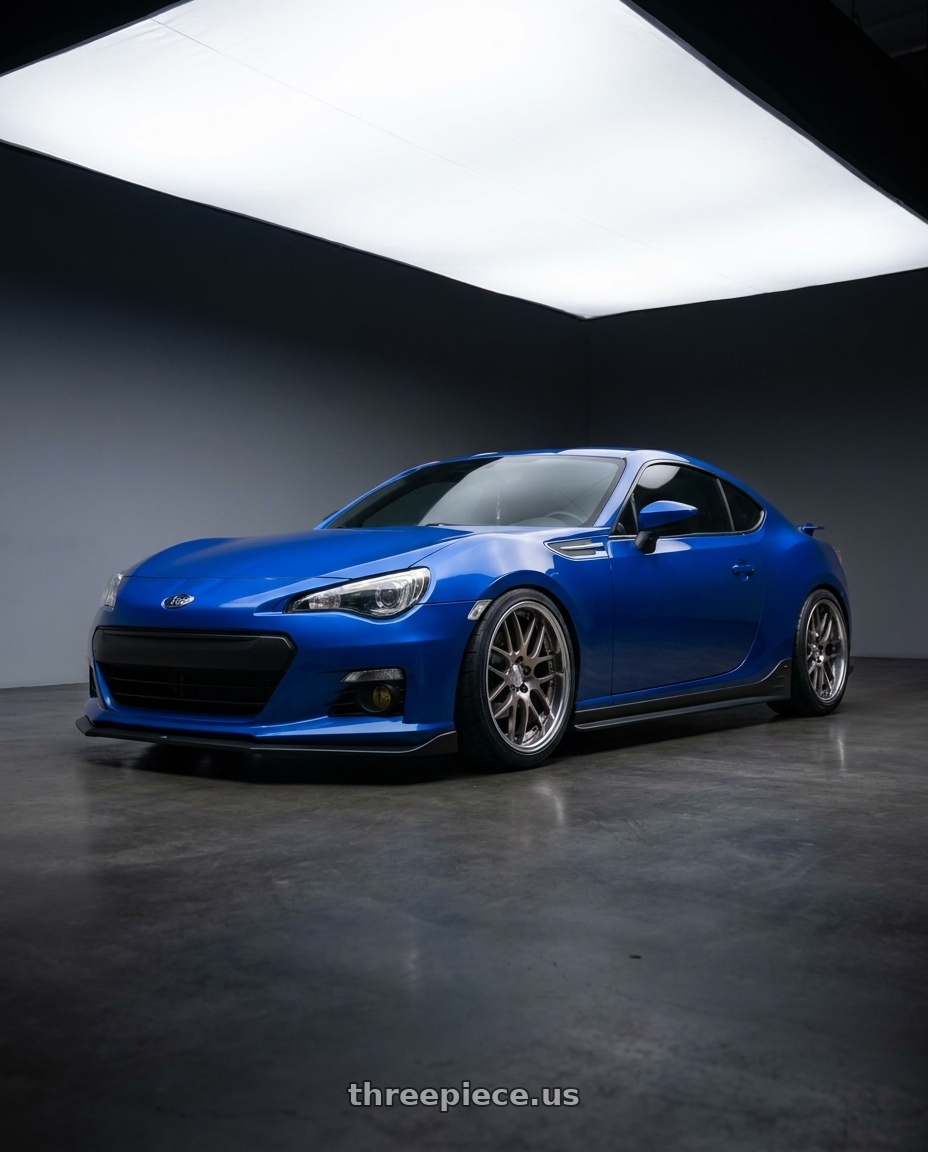 2016 Subaru brz with Work Lanvec Lm1 5x100 18x9.5+22 O Disk Trans Gray Polish wheels