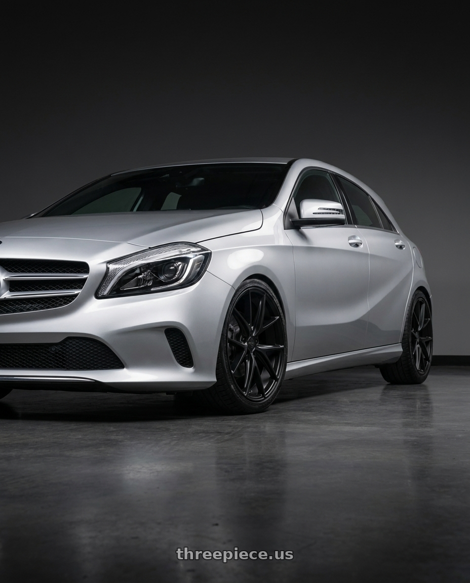 2016 Benz A180 with Niche 1PC M117 MISANO 5X112 18X9.5 +35 MATTE BLACK wheels