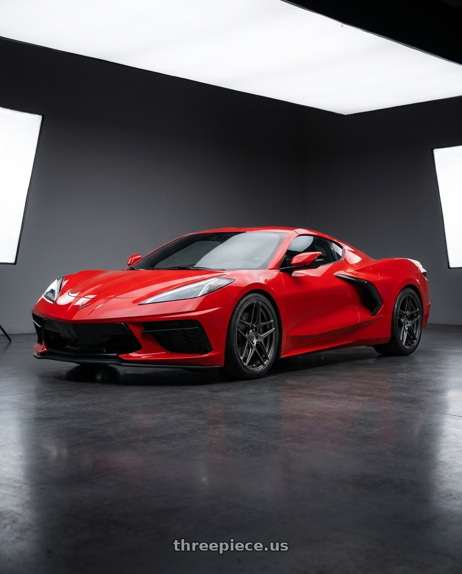 2023 Chevrolet Corvette C8 Stingray with MRR FS1 5x130 18x8.5  +45 Carbon Flash wheels