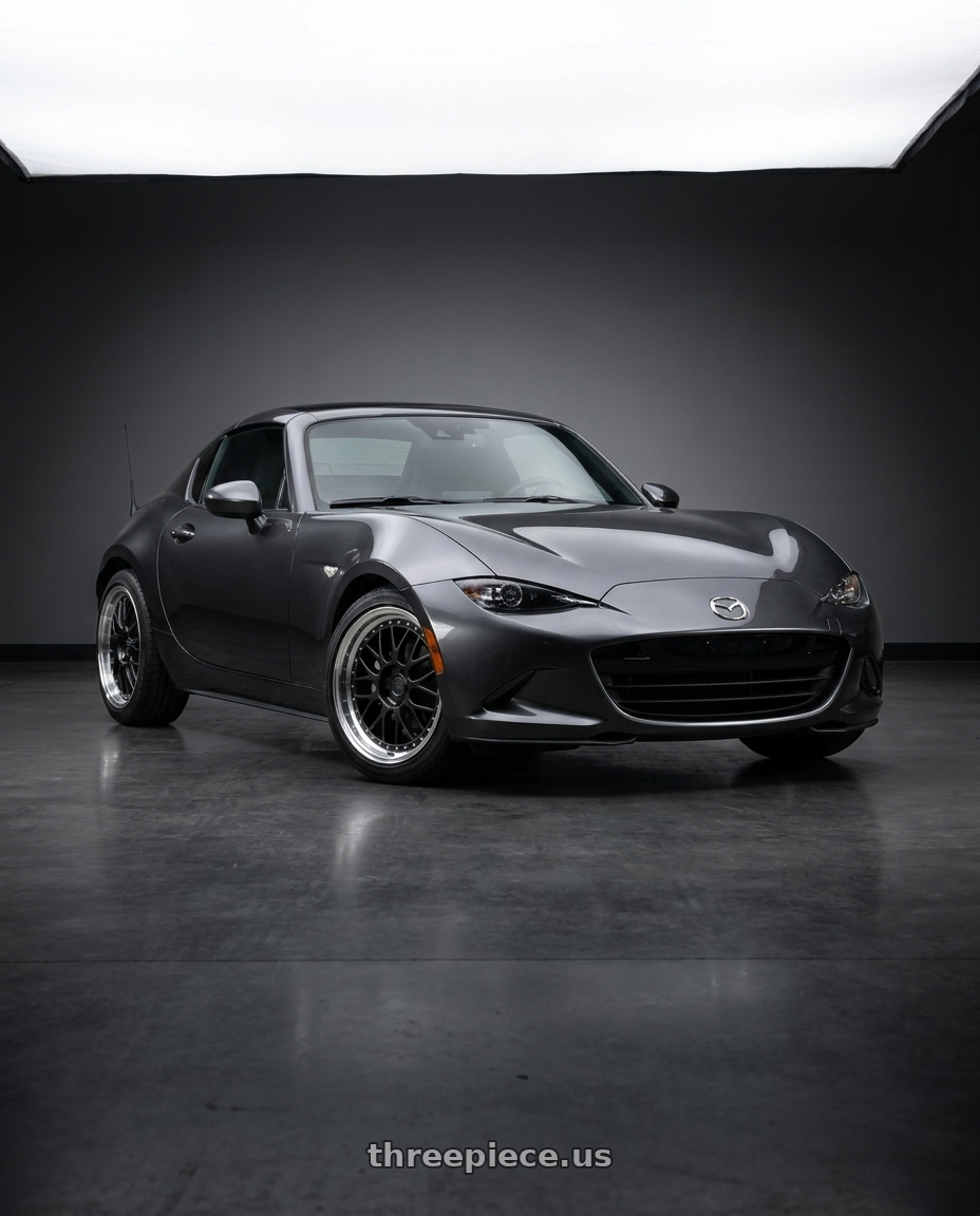 2023 mx-5 miata rf grand touring  with Aodhan AH02 4x100 / 4x114.3 17x8+35 Hyper Black w/ Machined Lip wheels