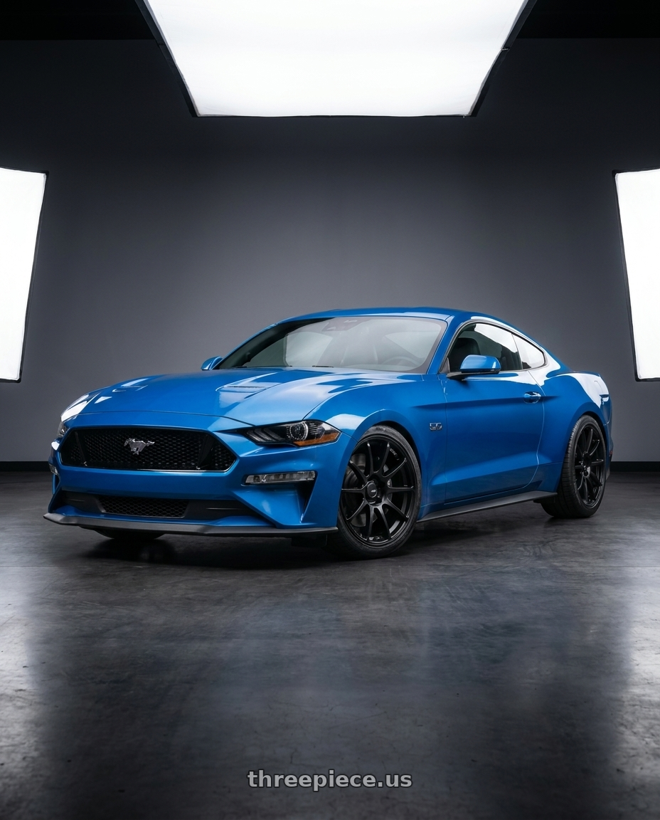 2022 Ford Mustang GT with Ssr Gtv02 5x114.3 19x8.5+38  FLAT BLACK wheels