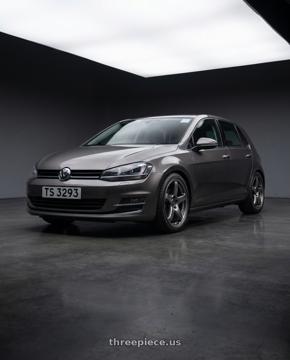 2015 vw golf gt 1 with Enkei PF05 5x112 19x8.5+38 Dark Silver wheels