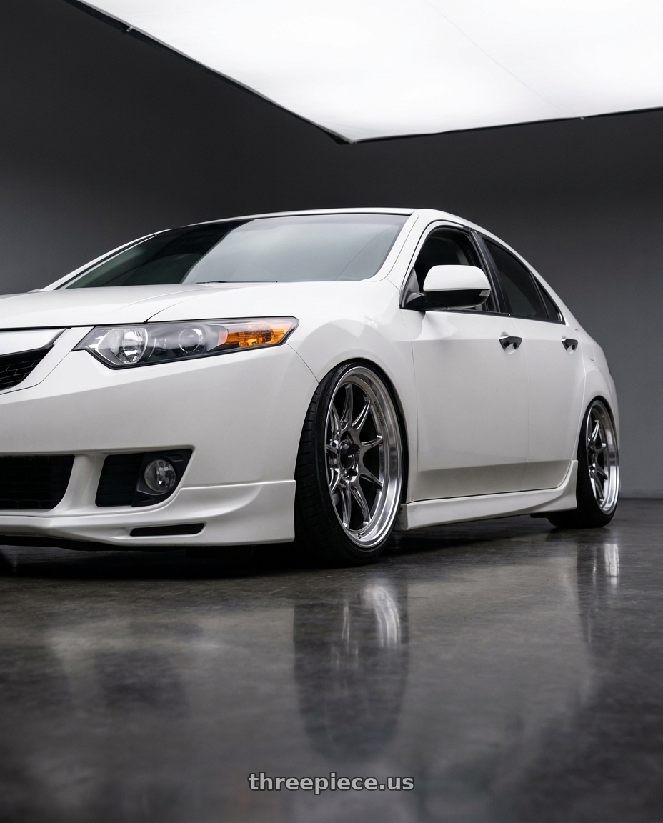 2013 Acura TSX with Konig Countergram 5x114.3 19x9.5+25 Hyper Chrome / Machined Lip wheels