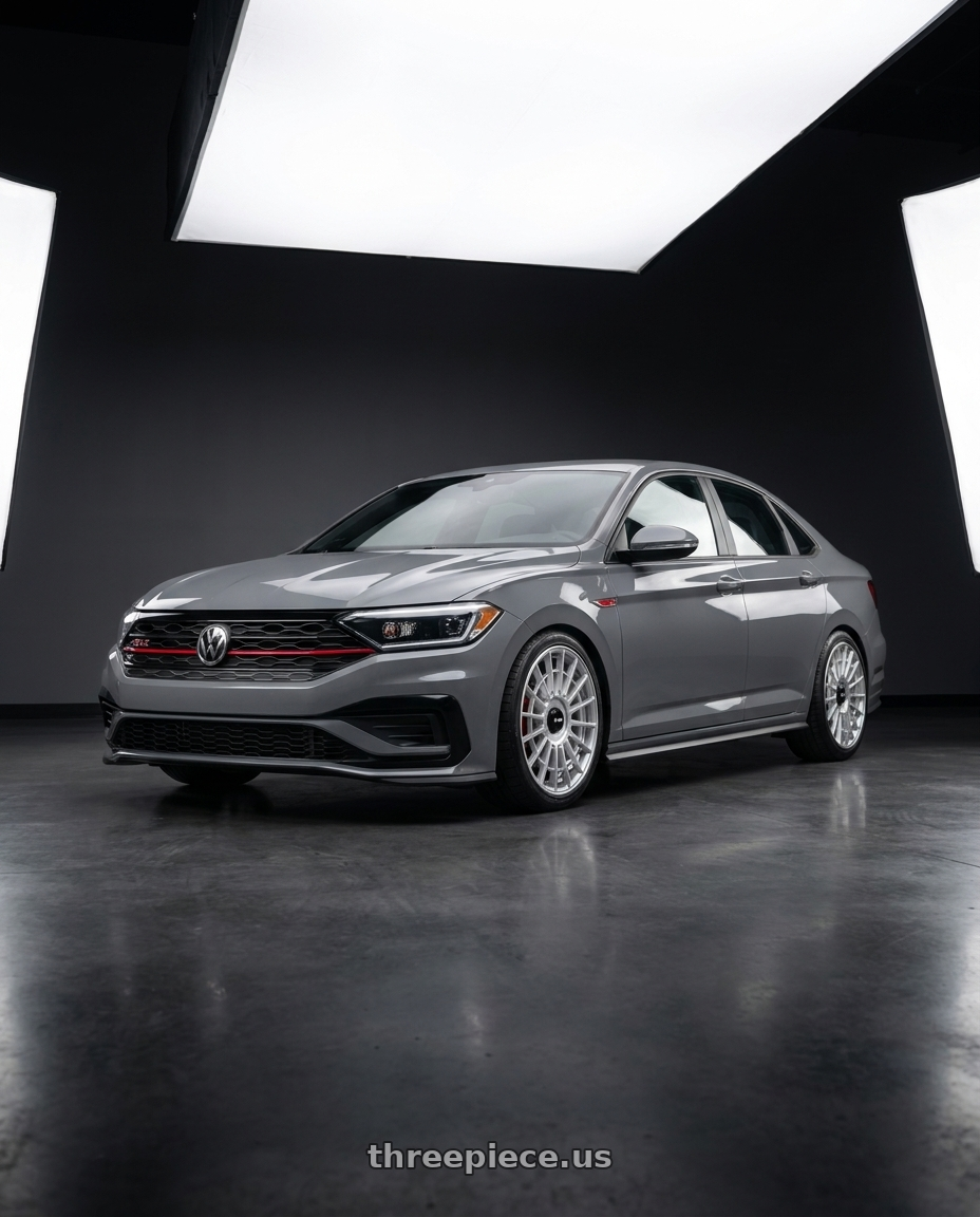 2021 Volkswagen jetta GLI s with Rotiform 1PC R143 LAS-R BLANK 19X8.5 +35 GLOSS SILVER wheels