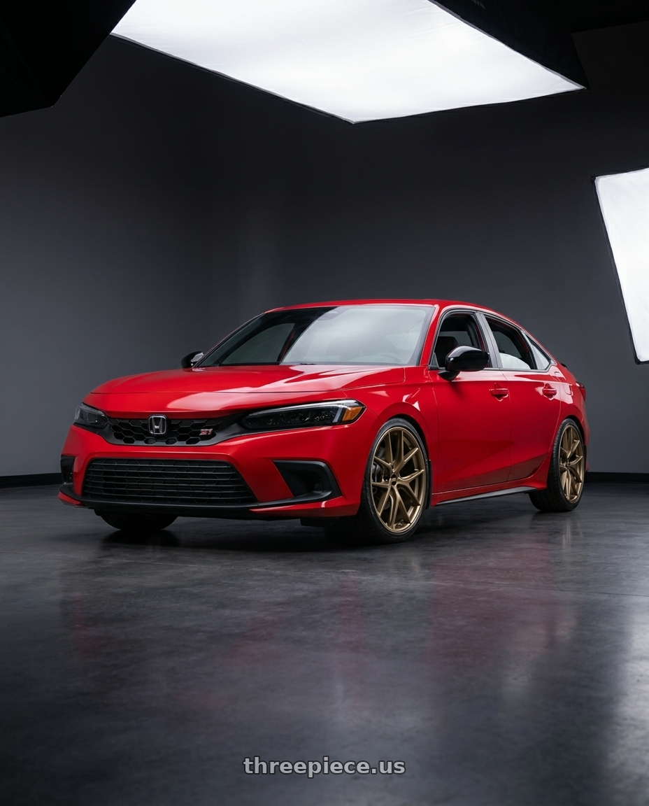 2026 Honda Civic Si with BBS CI-R 5x120 19x9.5 +40 Bronze Polished Rim Protector wheels