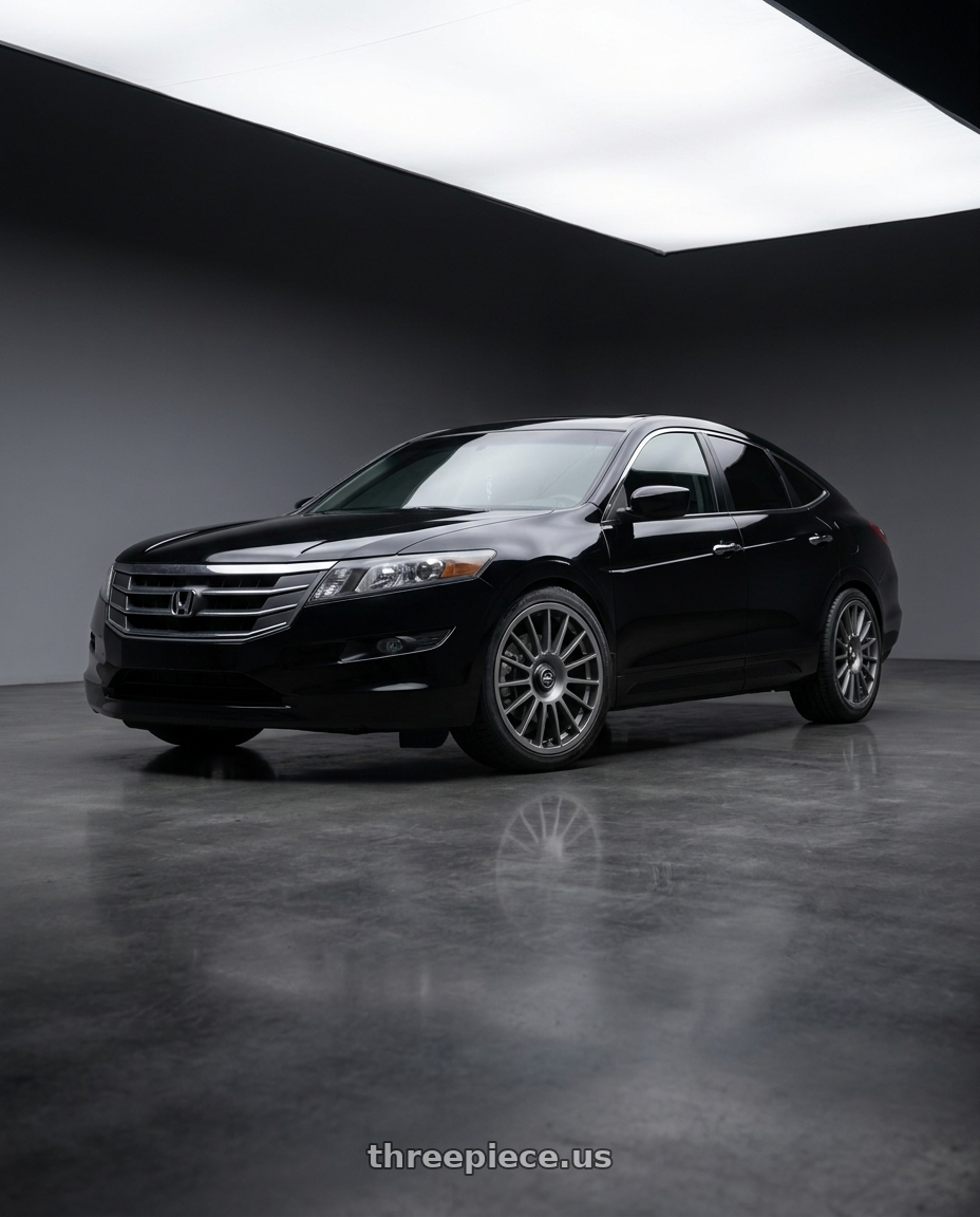 2010 honda crosstour with fifteen52 PODIUM 5x114.3 / 5x100 18x8.5 +35 FROSTED GRAPHITE (SATIN GREY) wheels