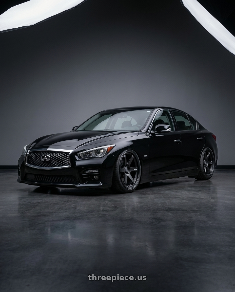 2020 Infiniti Q50 with ESR Wheels APEX SERIES AP6 5x114.3 19x9.5 +35 Matte Black wheels