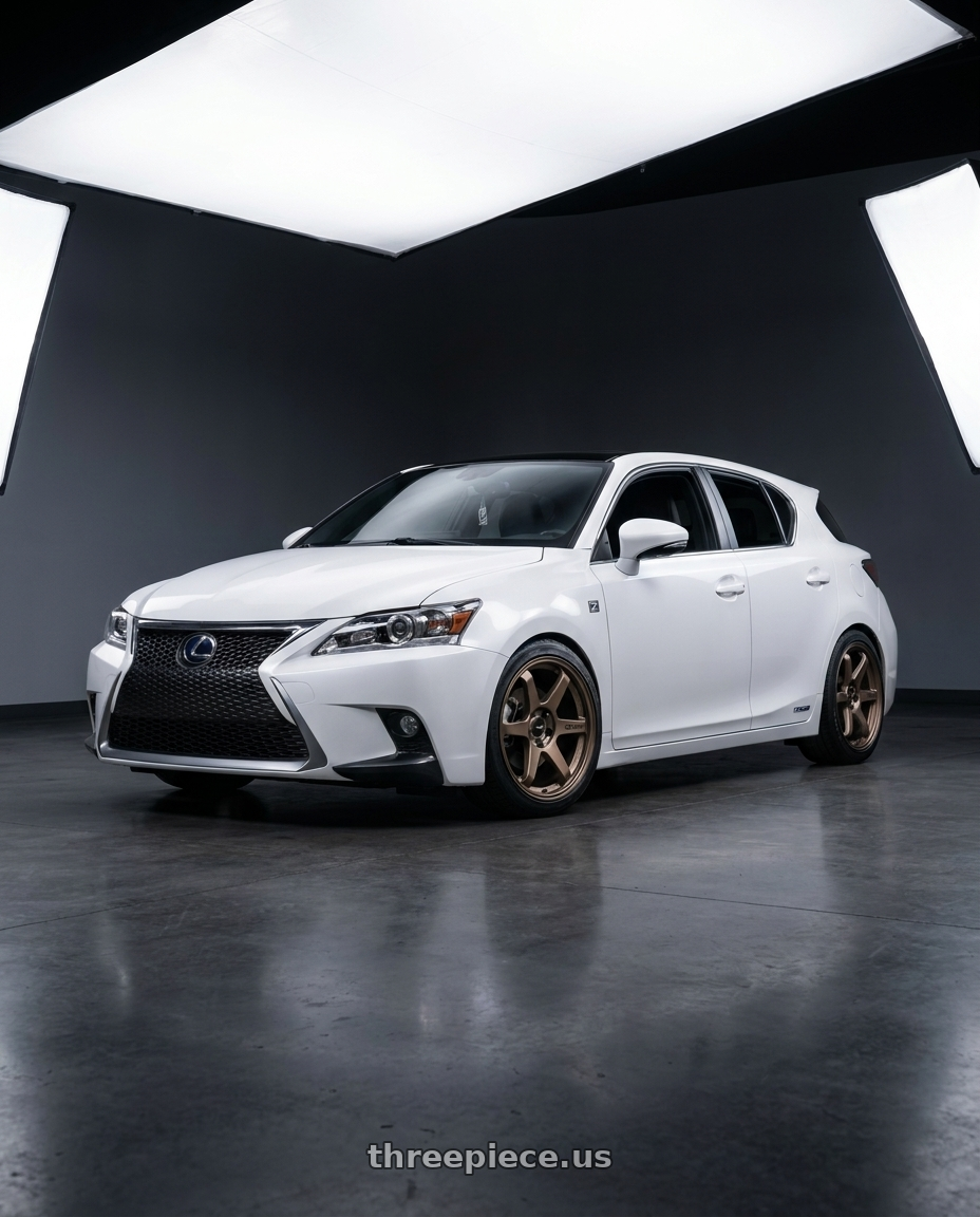 2015 Lexus CT200h F sport with Enkei T6R 5x100 18x8+45 Matte Bronze wheels