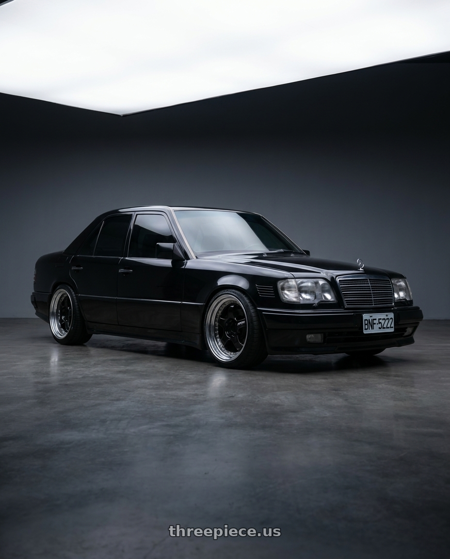 1994 Mercedes Benz W124 E60 with Work Meister S1 3P 5x100 18x8.5+41 A Disk Black wheels