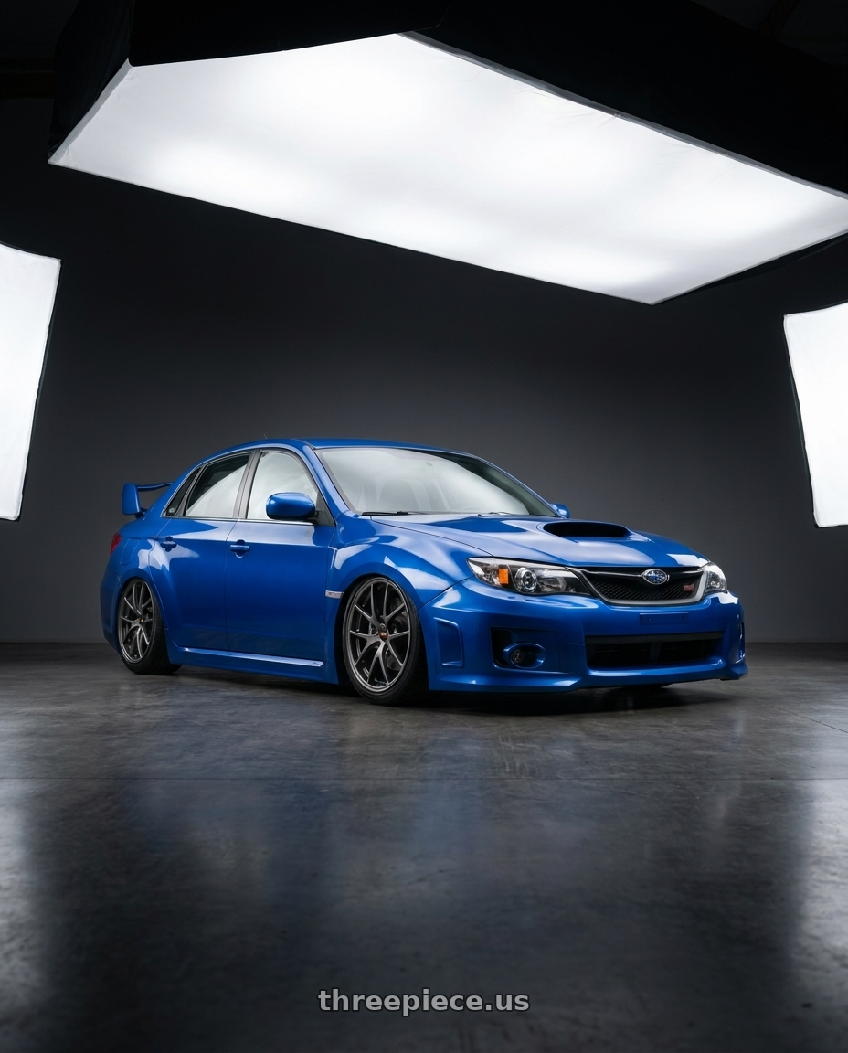 2012 Impreza wrx sti with BBS RI-A 5x114.3 18x9.5 +22 Matte Graphite wheels