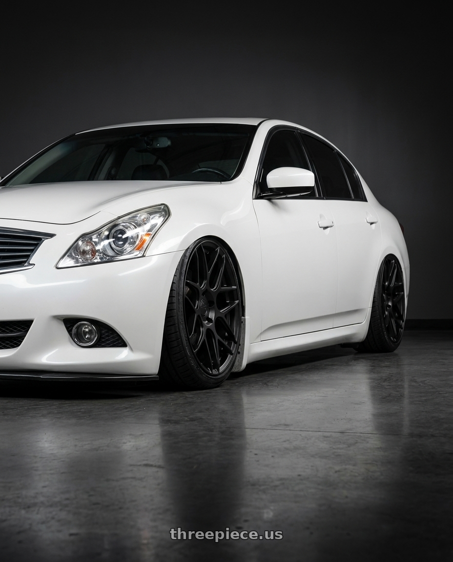 2012 Infiniti G37 with Aodhan AFF2 5x114.3 19x8.5+35 Matte Black wheels
