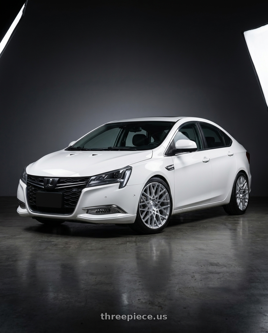 2019 Nissan tiida with Rotiform 1PC R110 BLQ 5X120 19X8.5 +35 GLOSS SILVER MACHINED wheels