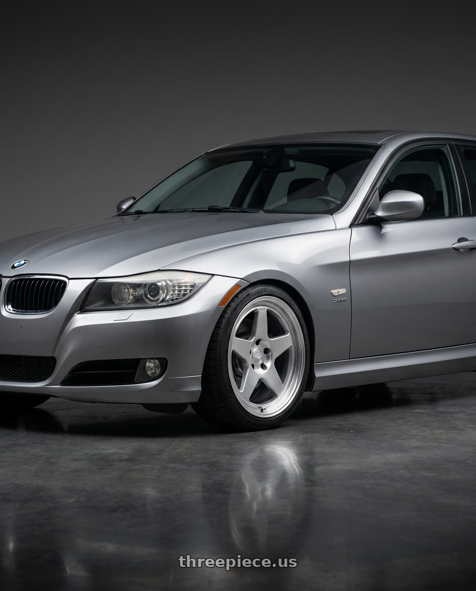 2011 bmw 328xi with Kansei K12H KNP 5X120 18x9.5 22 Hyper Silver wheels