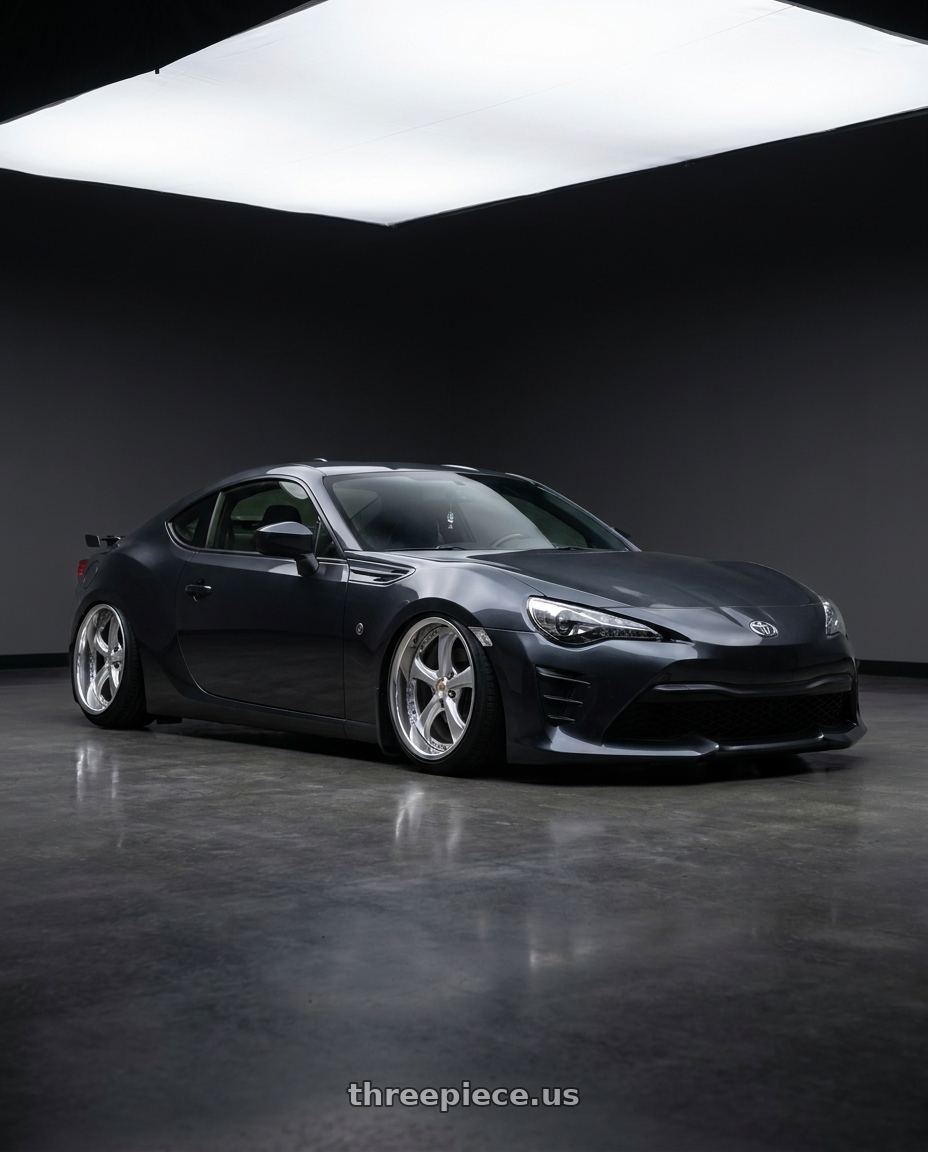 2020 Toyota GT86 with Work Wheels VS-KF 5x100 18x9.5+35 Light Grey Silver L Disk FULL REVERSE wheels