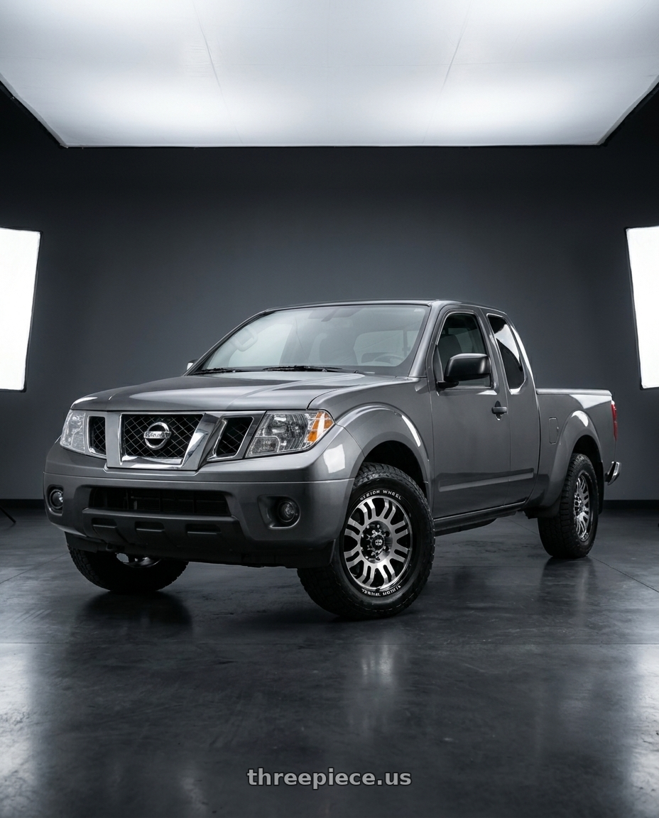 2021 Nissan Frontier SV with Vision Off-Road 409 Inferno 6x114.3 17x8.5+0 Gloss Black Machined Face wheels